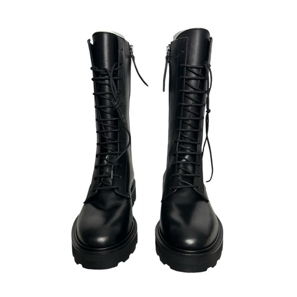 LITA BY CIARA Lead with Love Combat Boot in Black Leather Lace Up Boots Size 6 - Picture 6 of 11